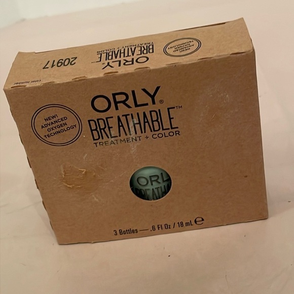 3 bottles of Orly Breathable Nail polish Pastel Mint green Creme .6 fl oz 20917 - Picture 2 of 10